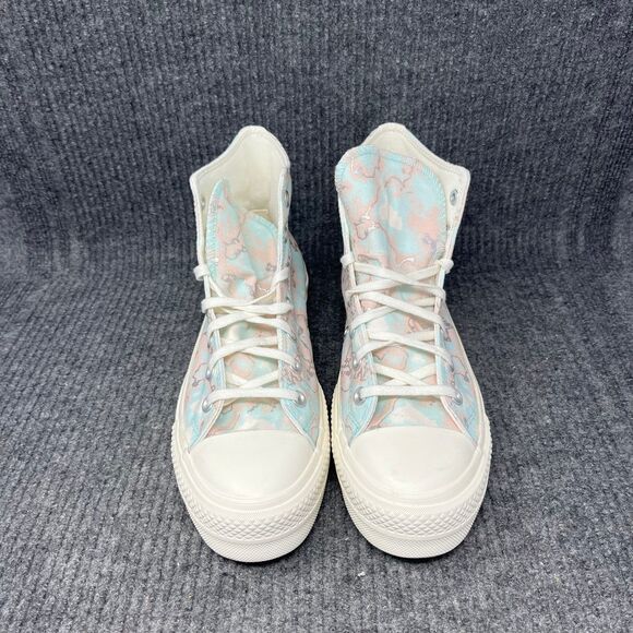 Converse Chuck Taylor All Star Lift Platform Hi Light Dew Egret Silver Women 9.5 - Picture 2 of 7